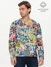 Мужской лонгслив базовый / FALLOUT STICKER BOMBING