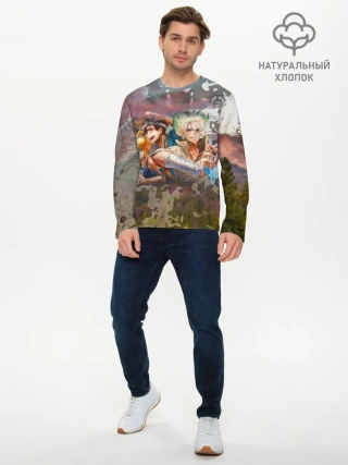 Мужской лонгслив базовый / Доктор Стоун