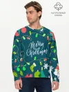 Мужской лонгслив базовый / Merry Christmas