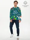 Мужской лонгслив базовый / Merry Christmas