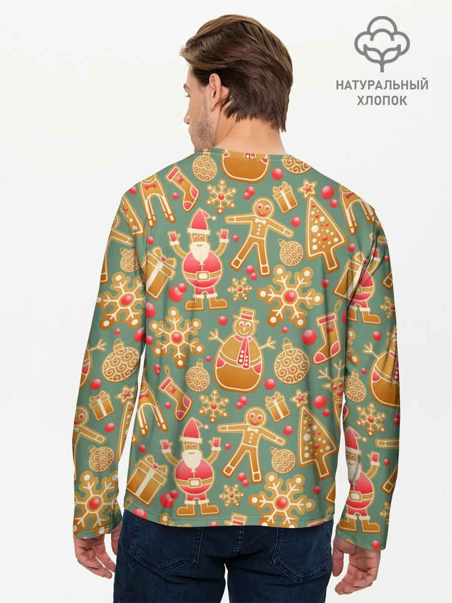 Мужской лонгслив базовый / Новый год 2021