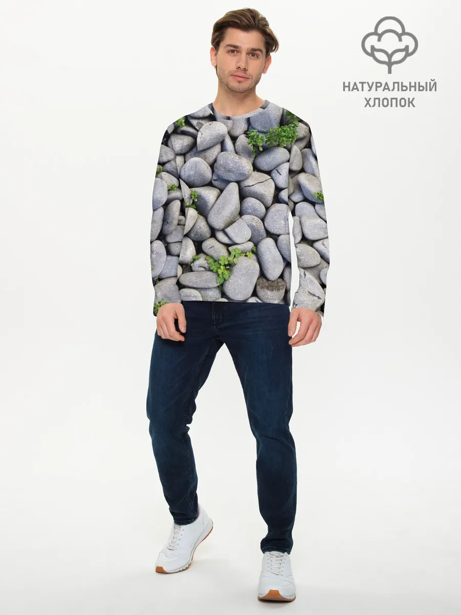 Мужской лонгслив базовый / Камни