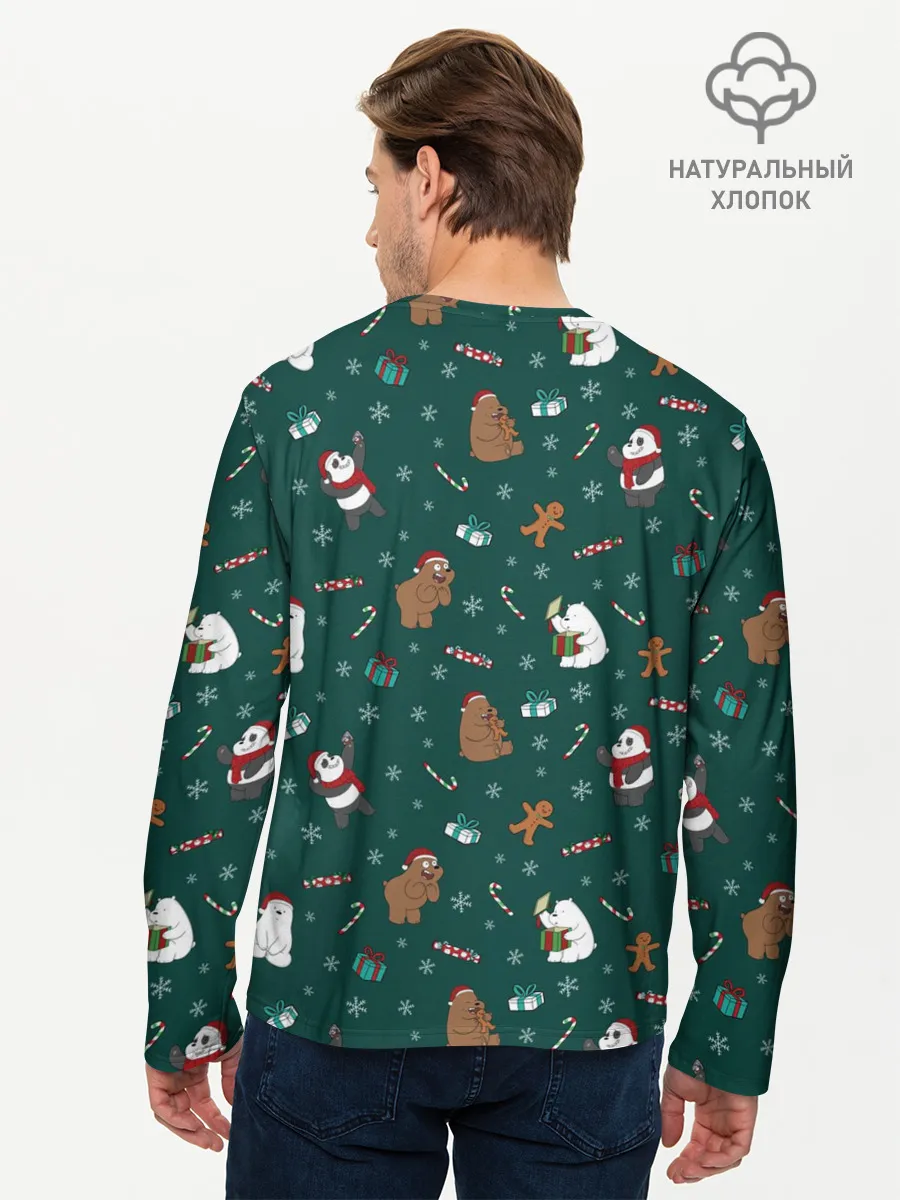 Мужской лонгслив базовый / We Bare Bears