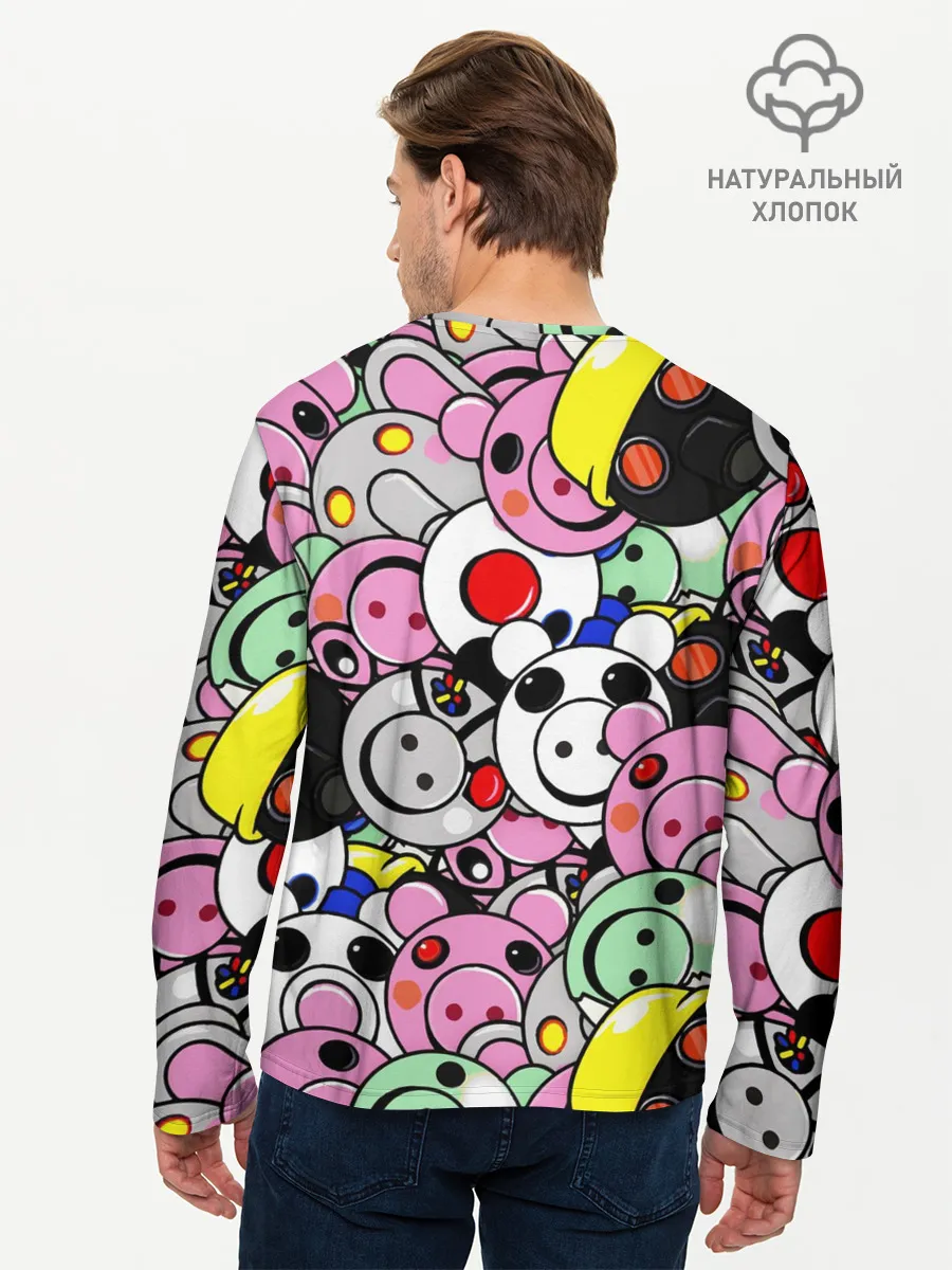 Мужской лонгслив базовый / ROBLOX PIGGY