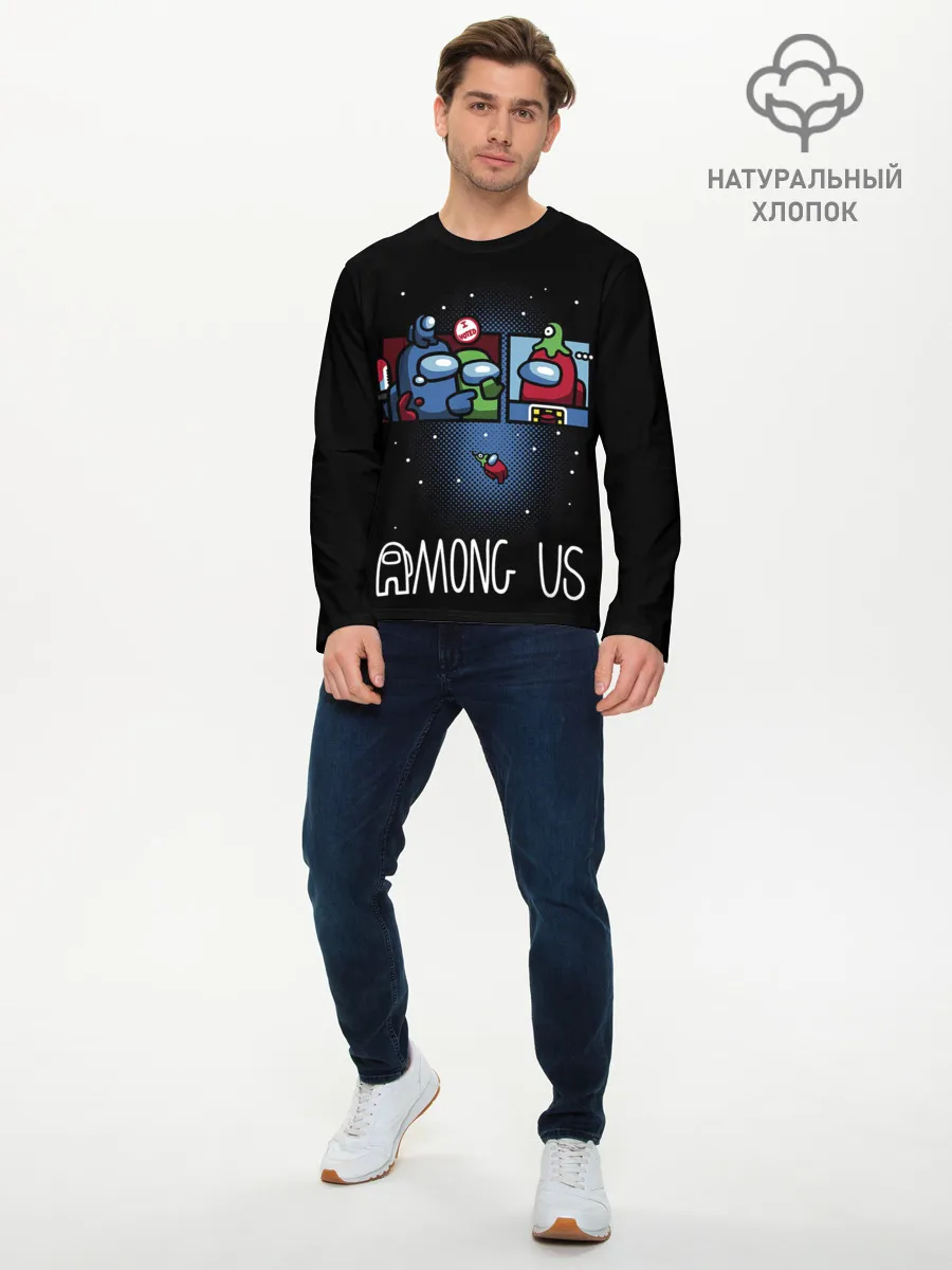 Мужской лонгслив базовый / Among Us | I Voted