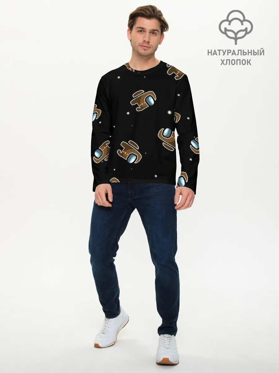 Мужской лонгслив базовый / пряник among us