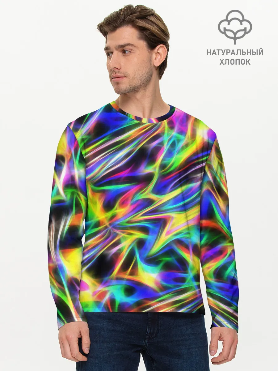 Мужской лонгслив базовый / Космическая хризонтема