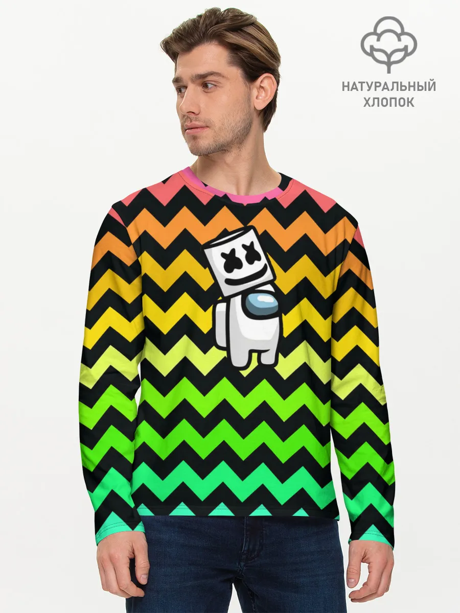 Мужской лонгслив базовый / Among Us Marshmello