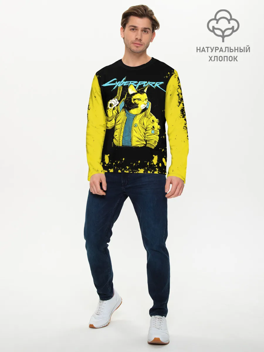 Мужской лонгслив базовый / CyberPunk 2077