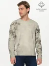Мужской лонгслив базовый / Цветущая сакура.
