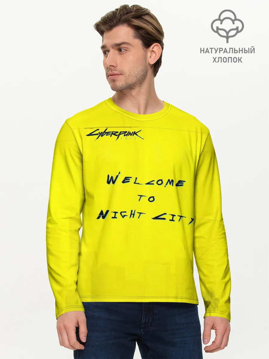 Мужской лонгслив базовый / Cyberpunk 2077