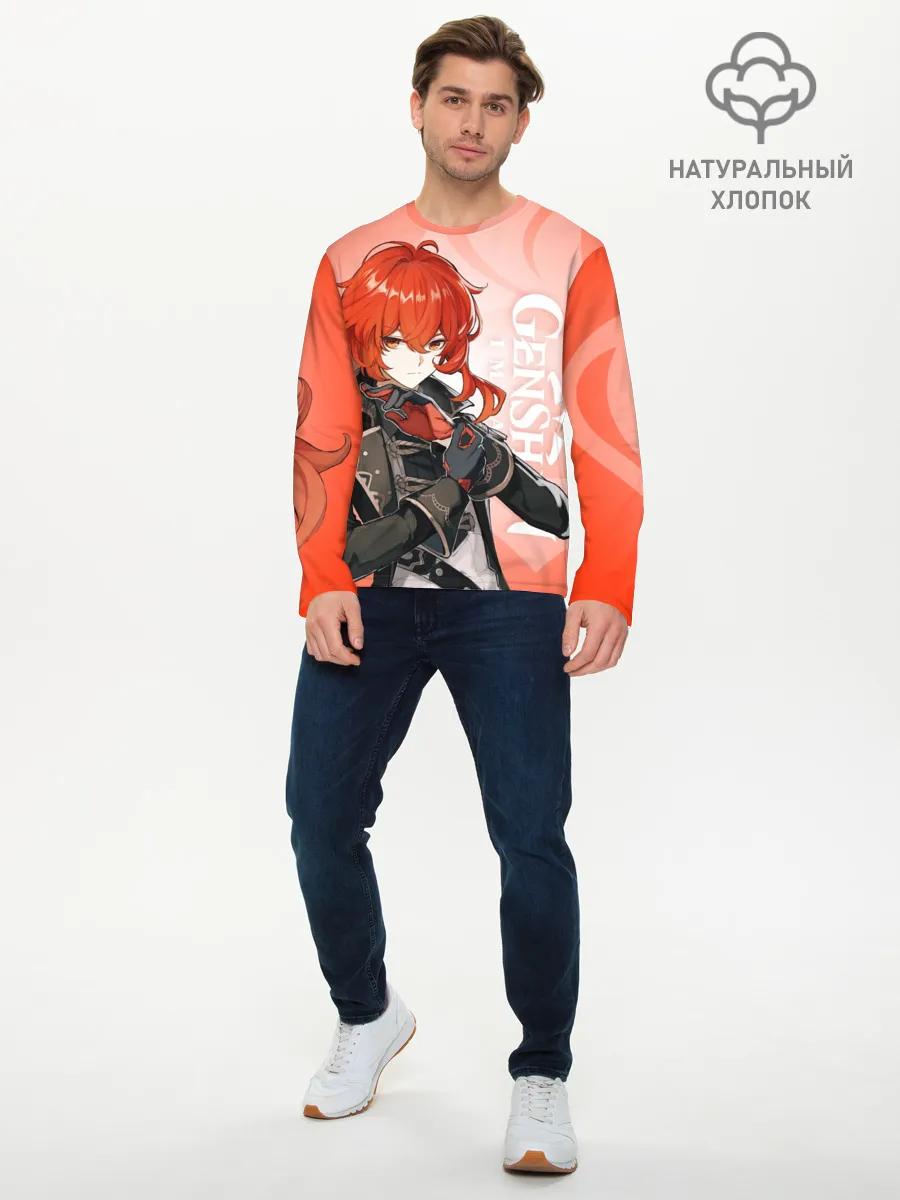 Мужской лонгслив базовый / GENSHIN IMPACT, ДИЛЮК