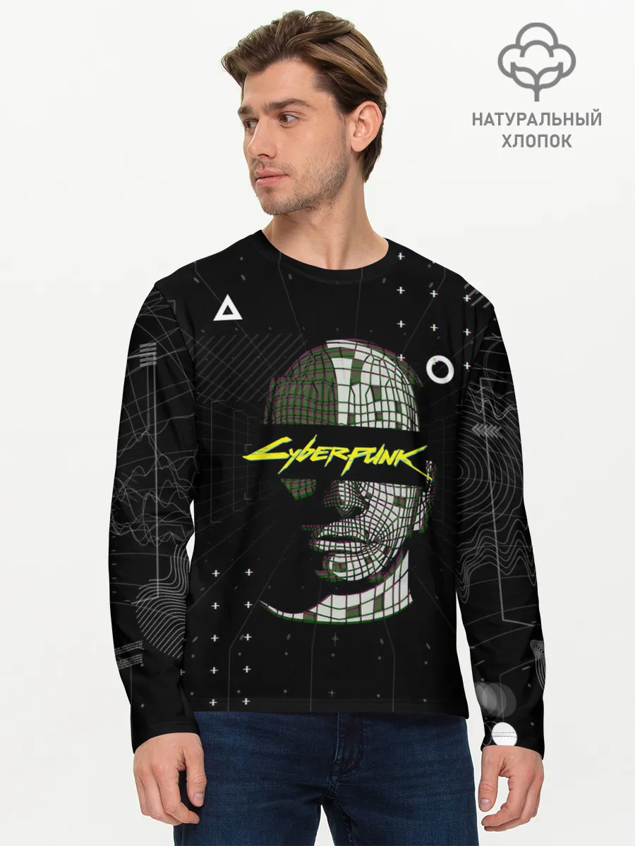 Мужской лонгслив базовый / Cyberpunk 2077