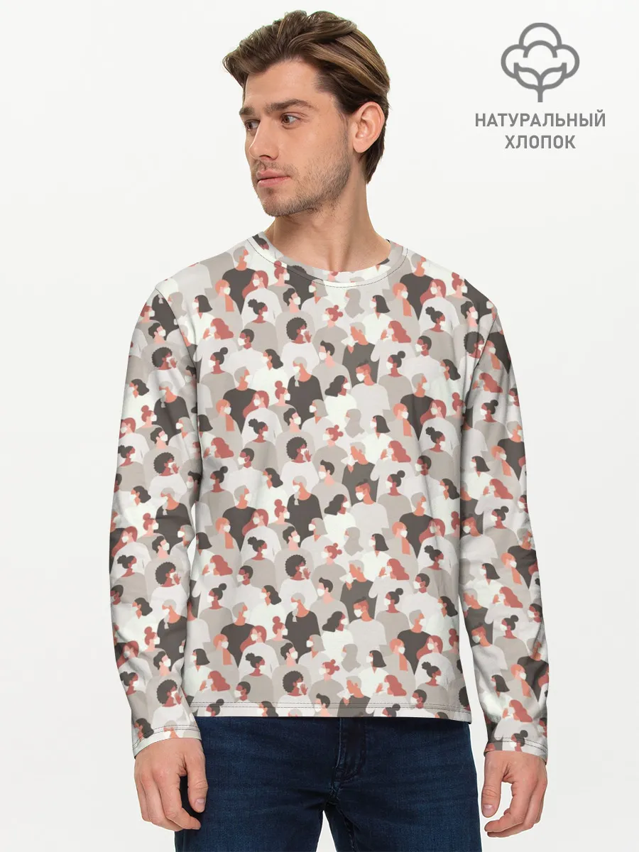 Мужской лонгслив базовый / КоронаВирус