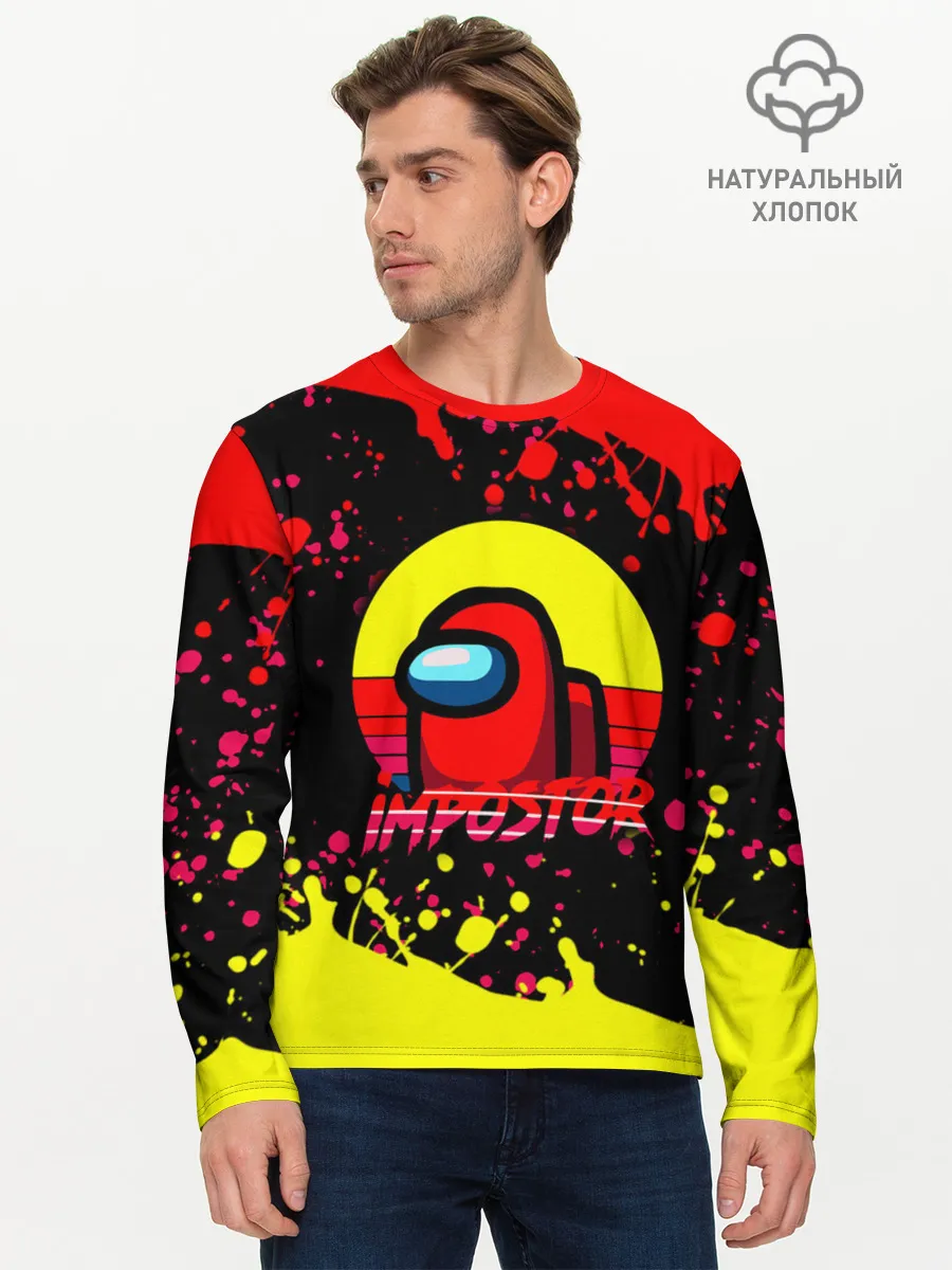 Мужской лонгслив базовый / Among Us Impostor.