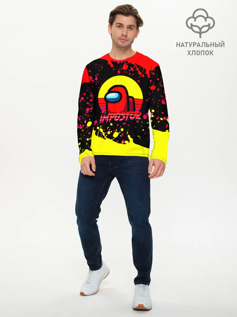 Мужской лонгслив базовый / Among Us Impostor.