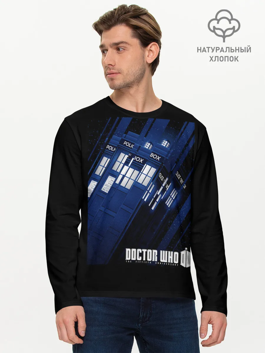 Мужской лонгслив базовый / Доктор Кто