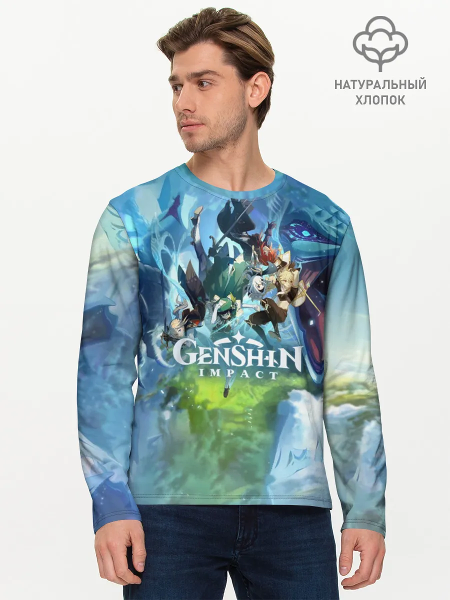Мужской лонгслив базовый / Genshin Impact