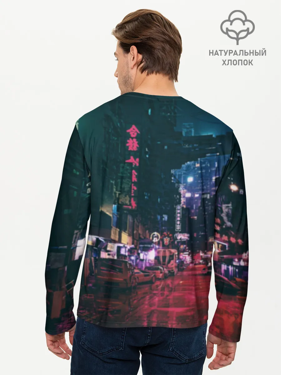 Мужской лонгслив базовый / Cyberpunk 2077