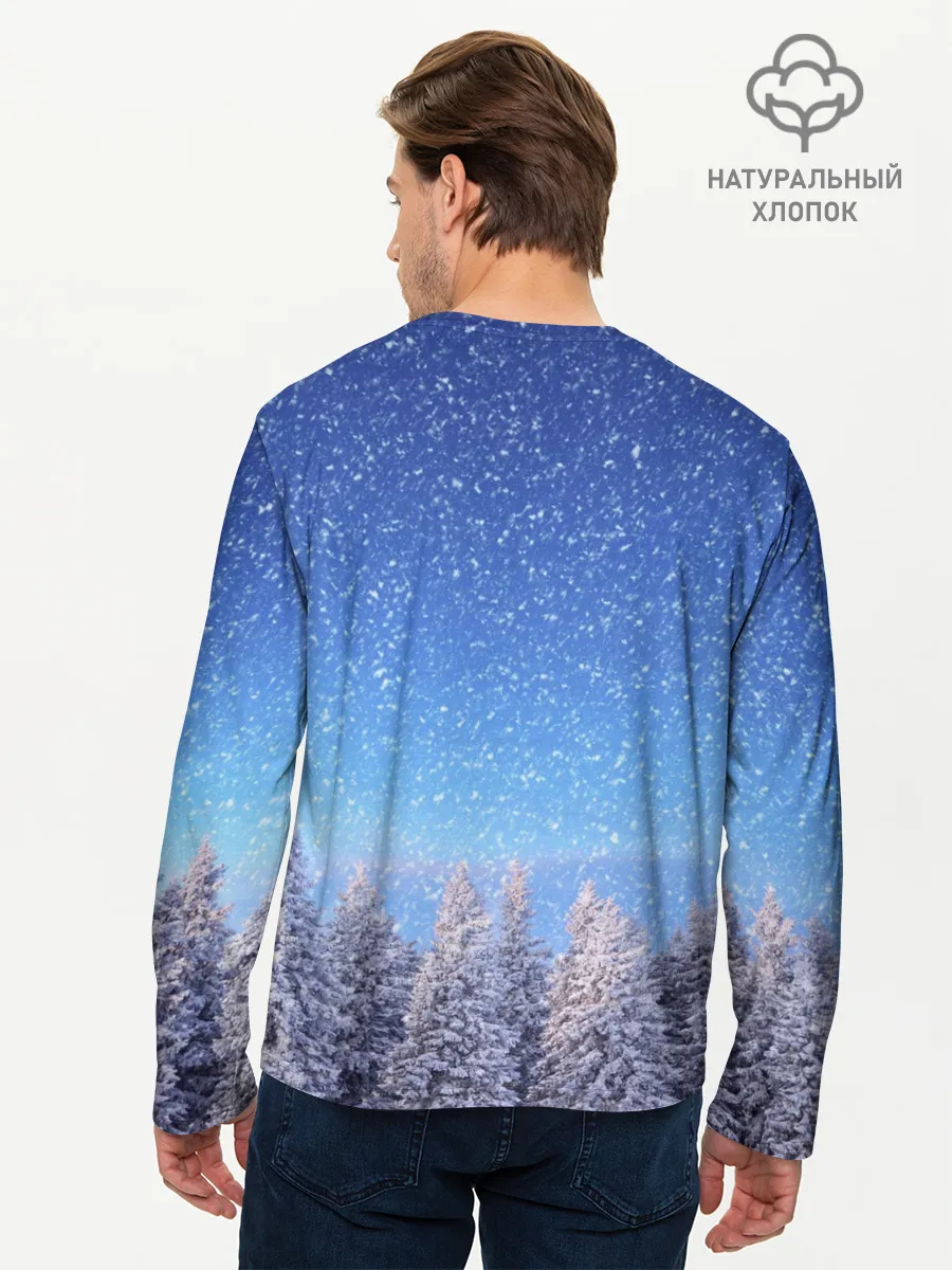 Мужской лонгслив базовый / Happy New Year