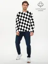 Мужской лонгслив базовый / Клетки