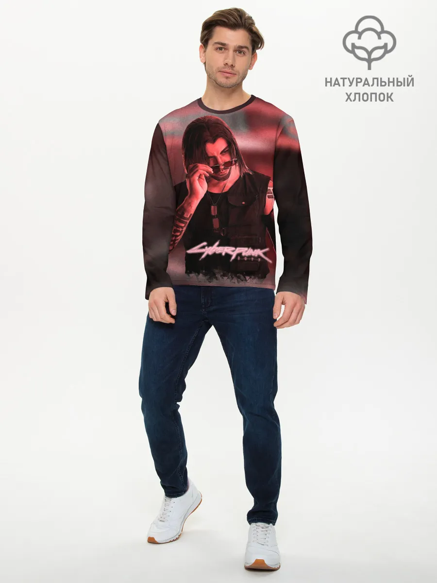 Мужской лонгслив базовый / Johnny Silverhand Cyberpunk