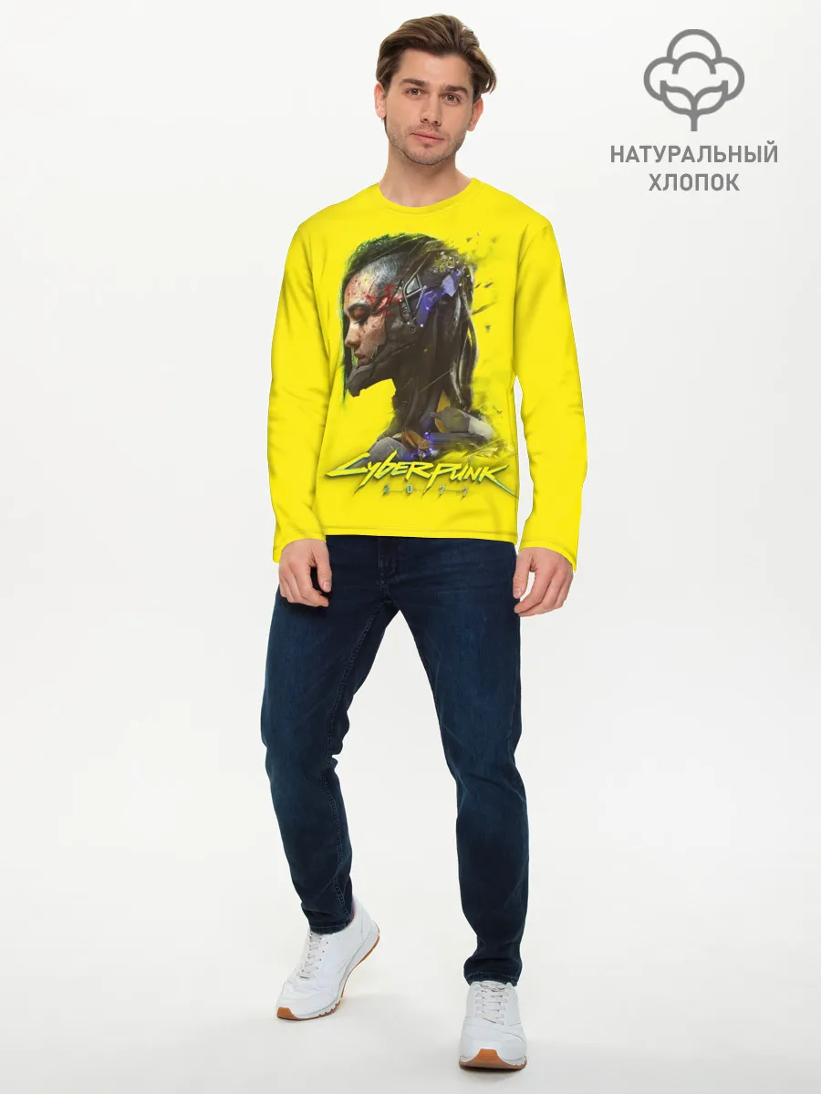 Мужской лонгслив базовый / Киберпанк 2077