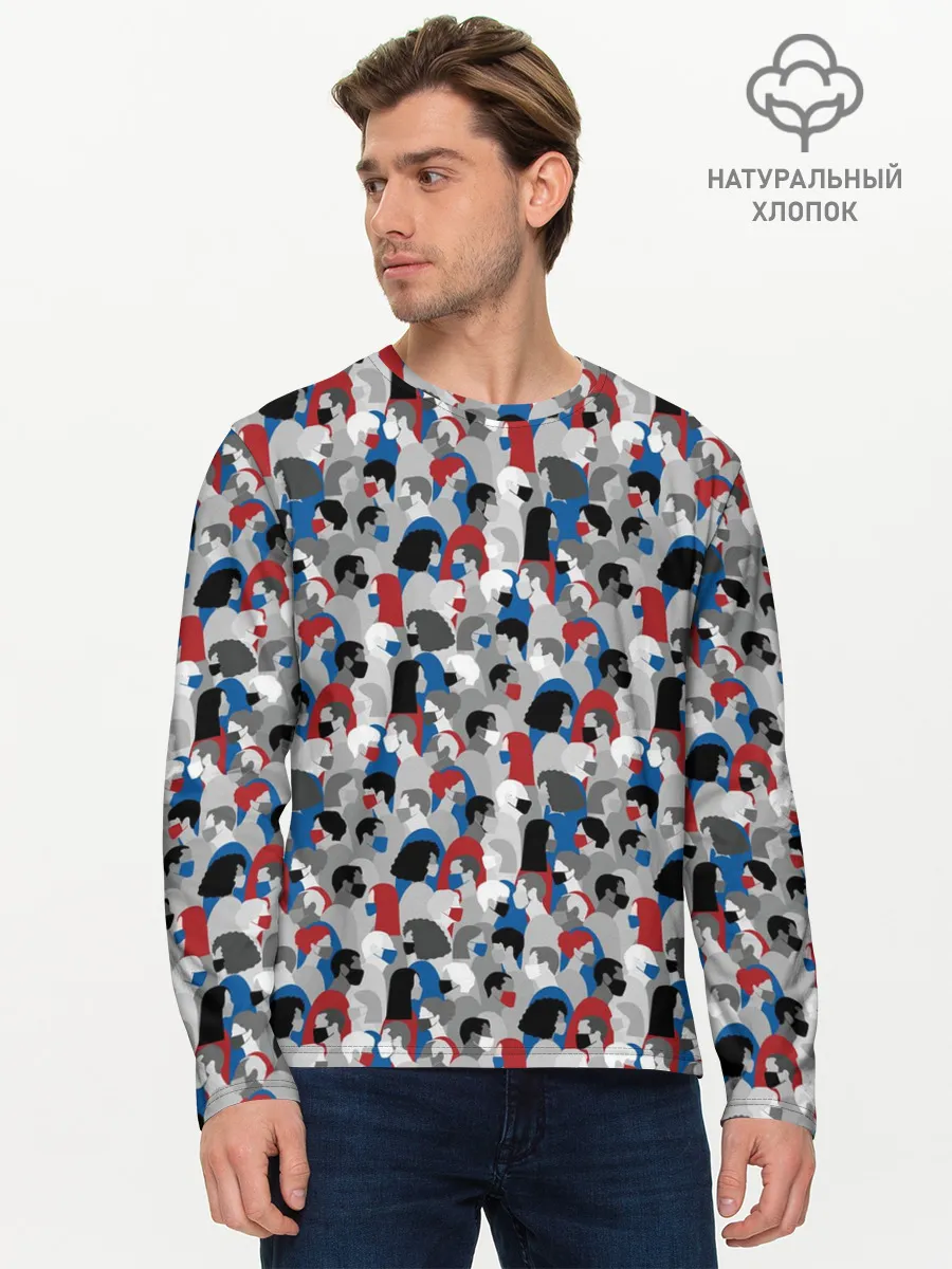 Мужской лонгслив базовый / Коронавирус