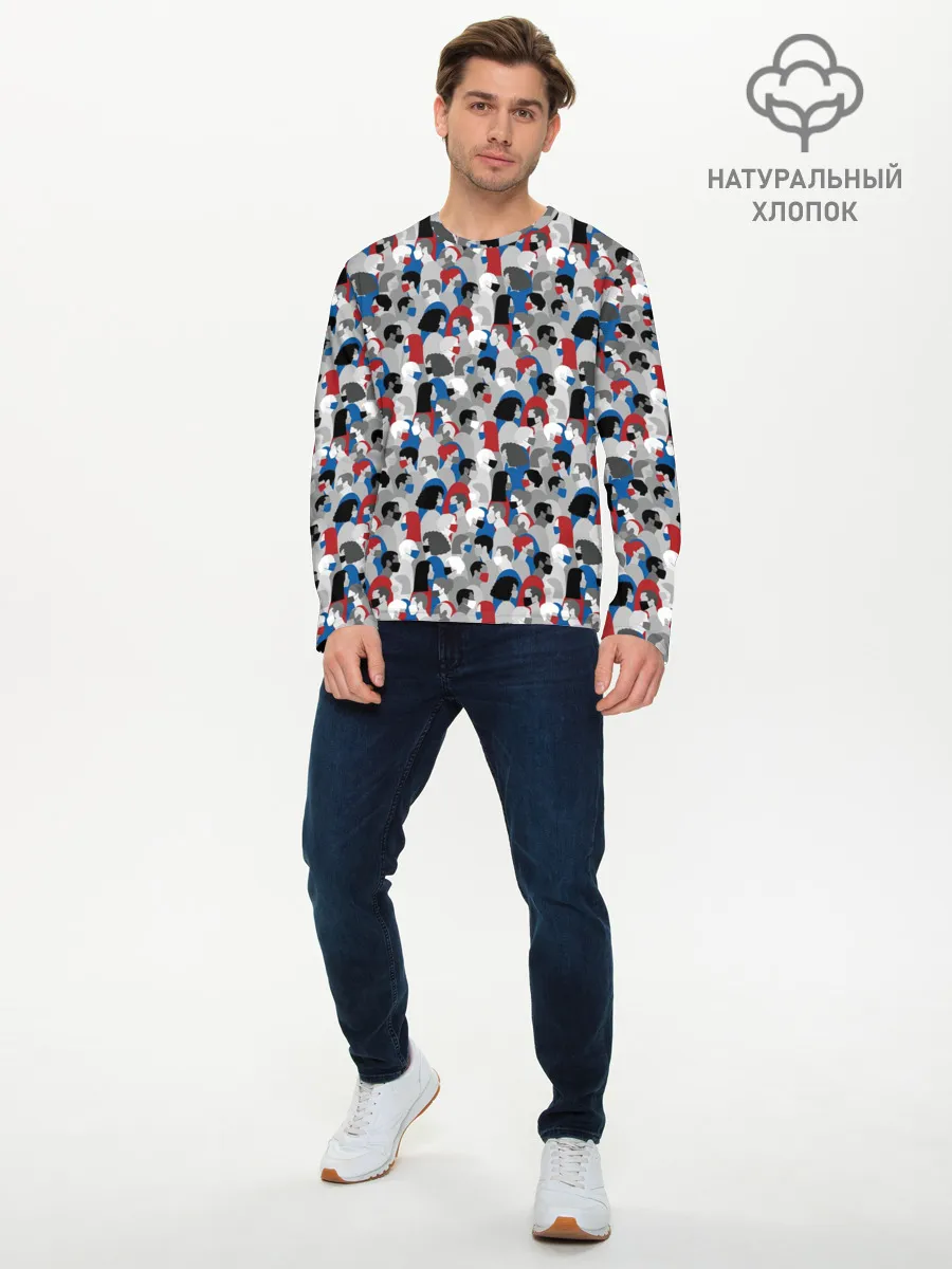 Мужской лонгслив базовый / Коронавирус