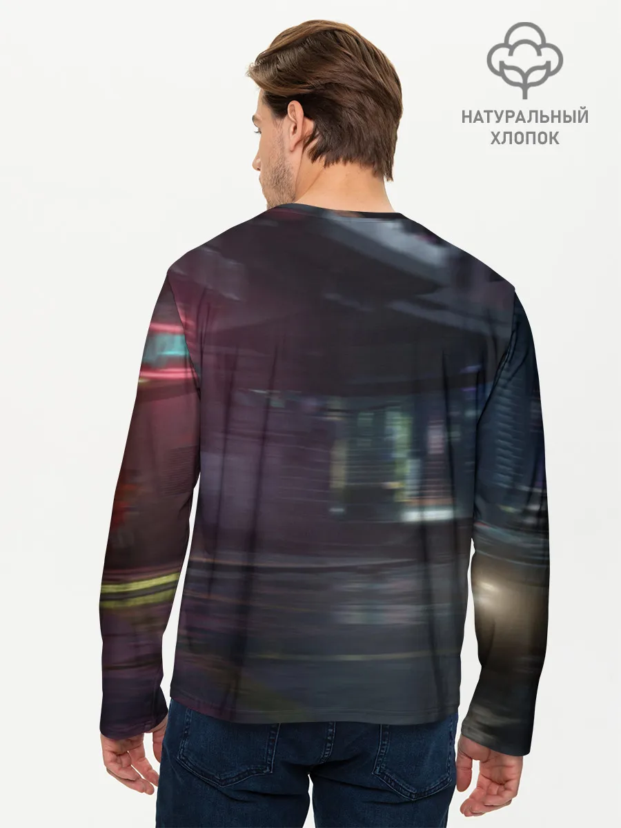 Мужской лонгслив базовый / Cyberpunk 2077
