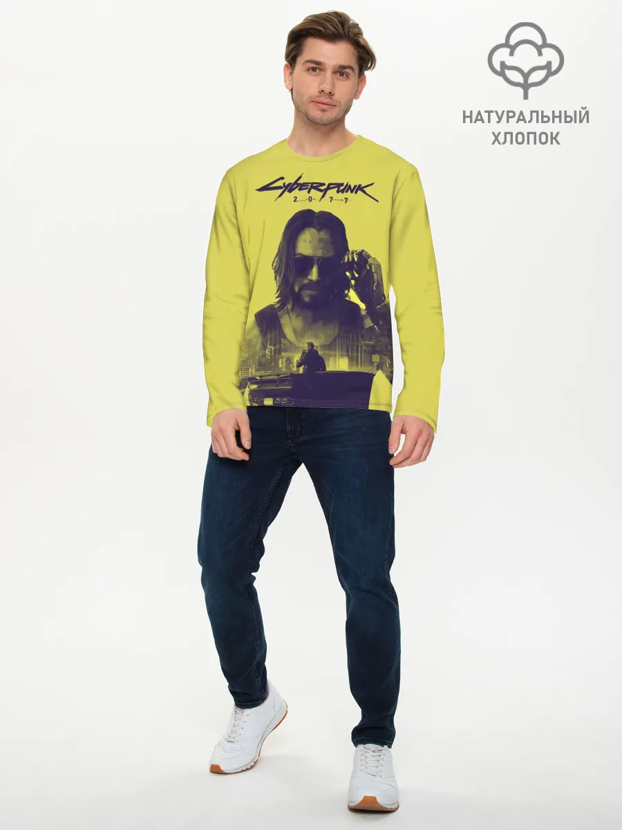 Мужской лонгслив базовый / Cyberpunk 2077
