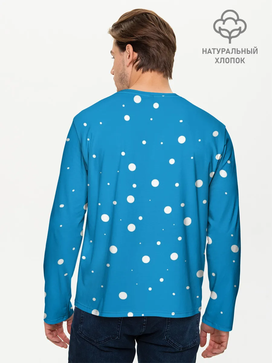 Мужской лонгслив базовый / Новогодний гном