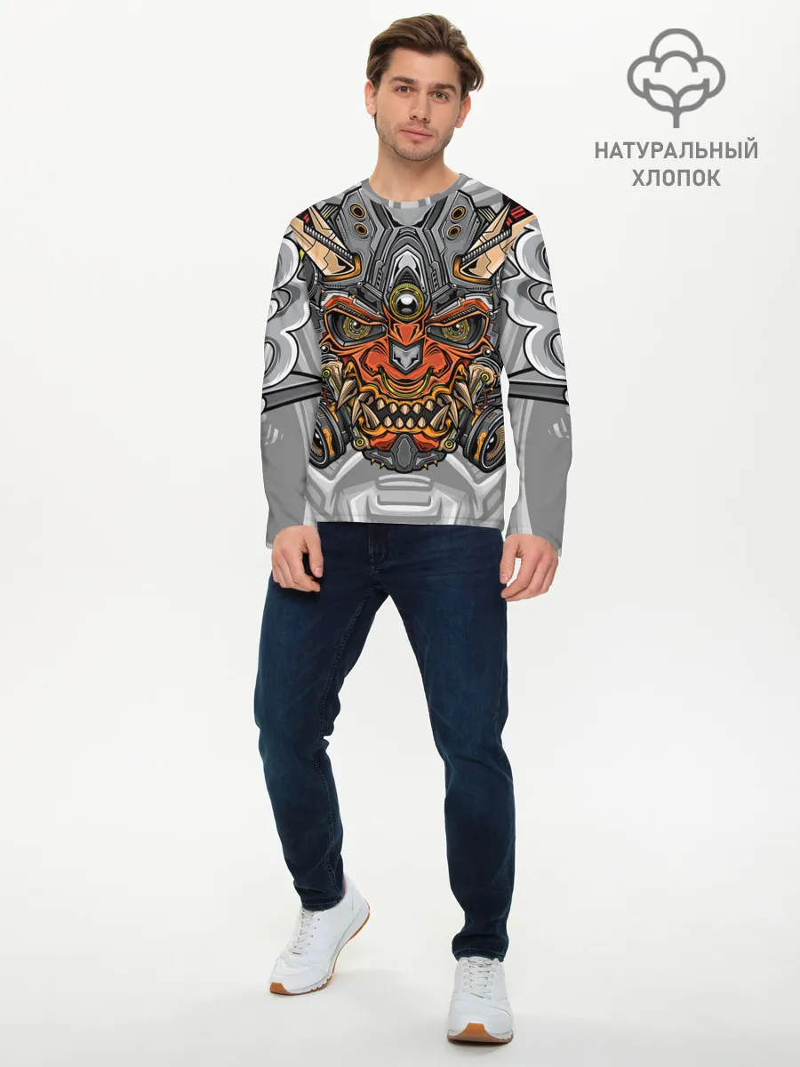 Мужской лонгслив базовый / Cyber Samurai