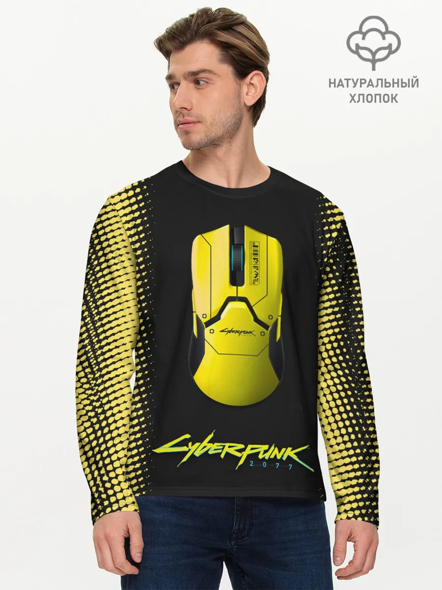 Мужской лонгслив базовый / cyberpunk 2077