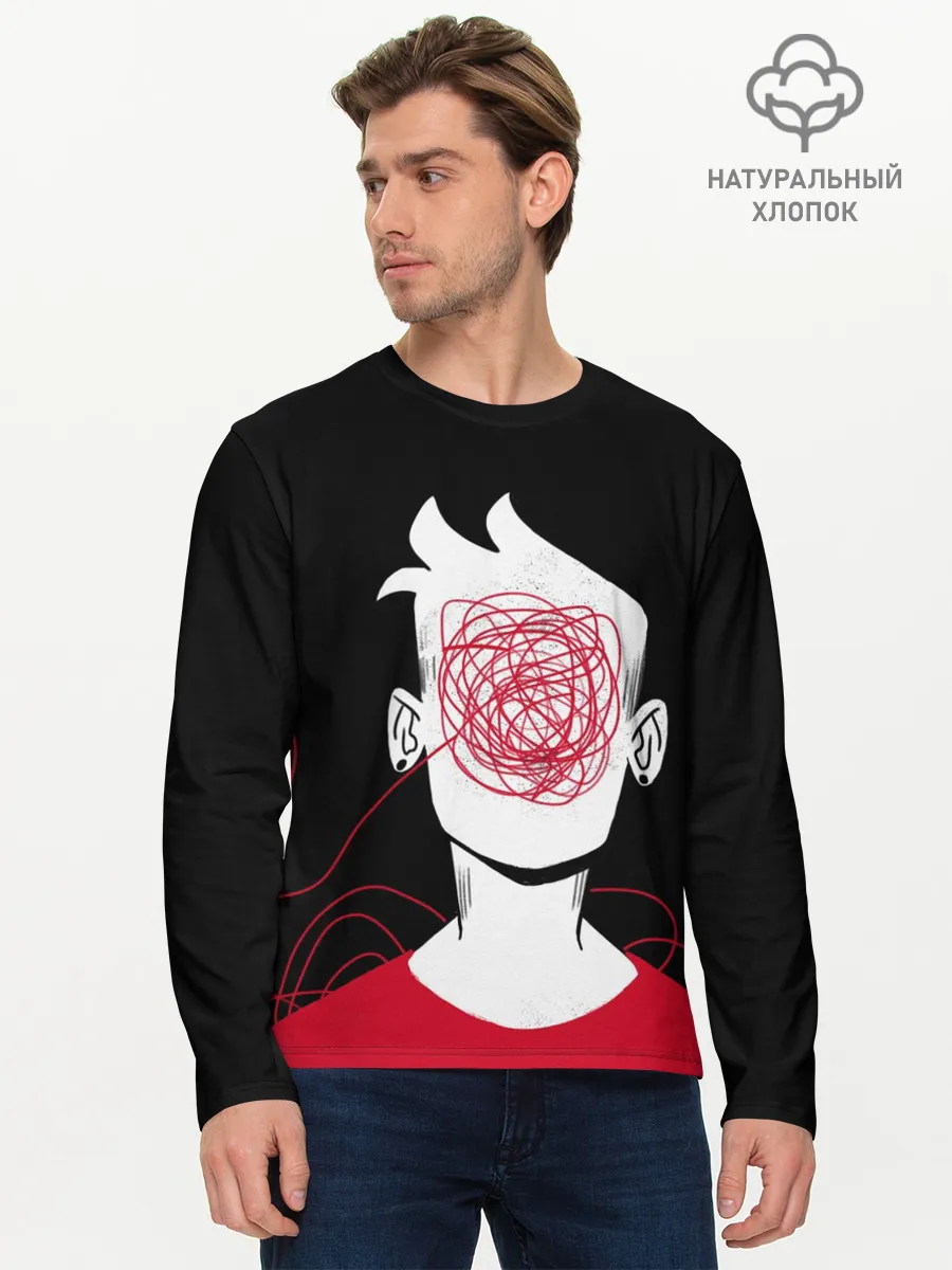 Мужской лонгслив базовый / парень