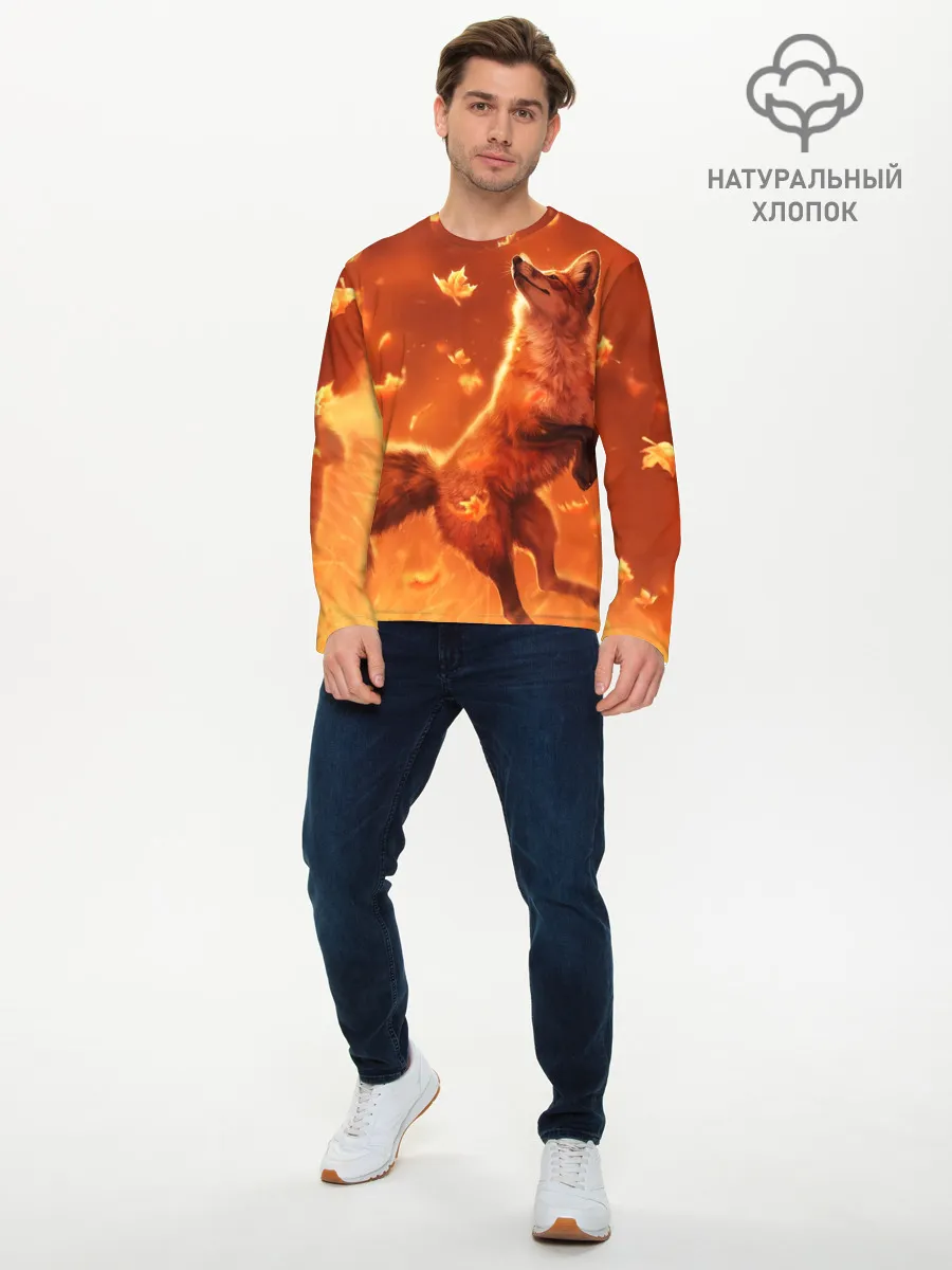 Мужской лонгслив базовый / Лисенок