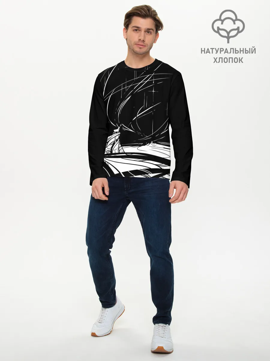 Мужской лонгслив базовый / Северное сияние