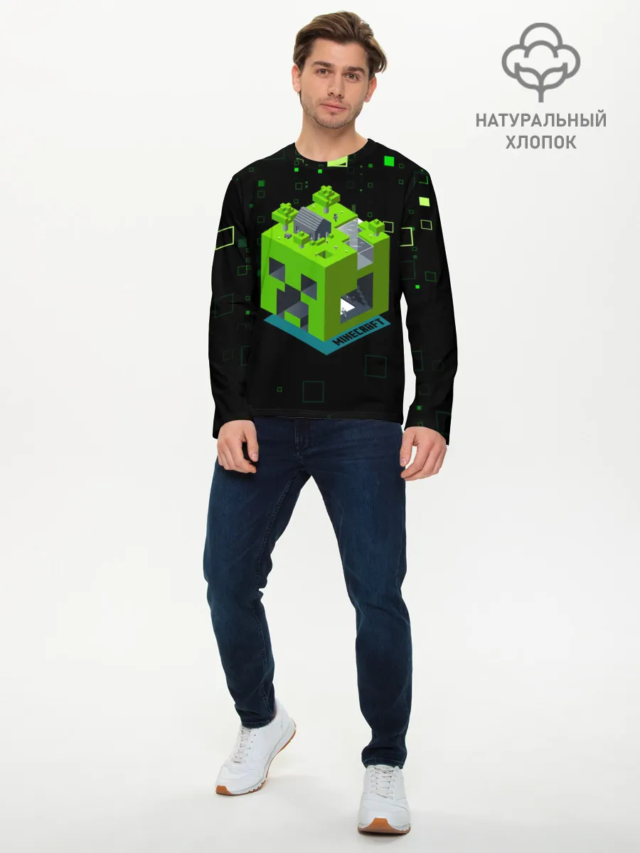 Мужской лонгслив базовый / Minecraft