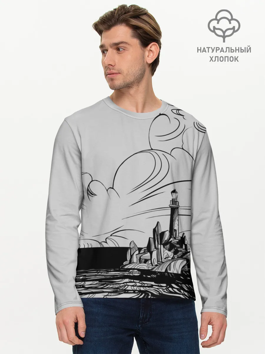 Мужской лонгслив базовый / Маяк