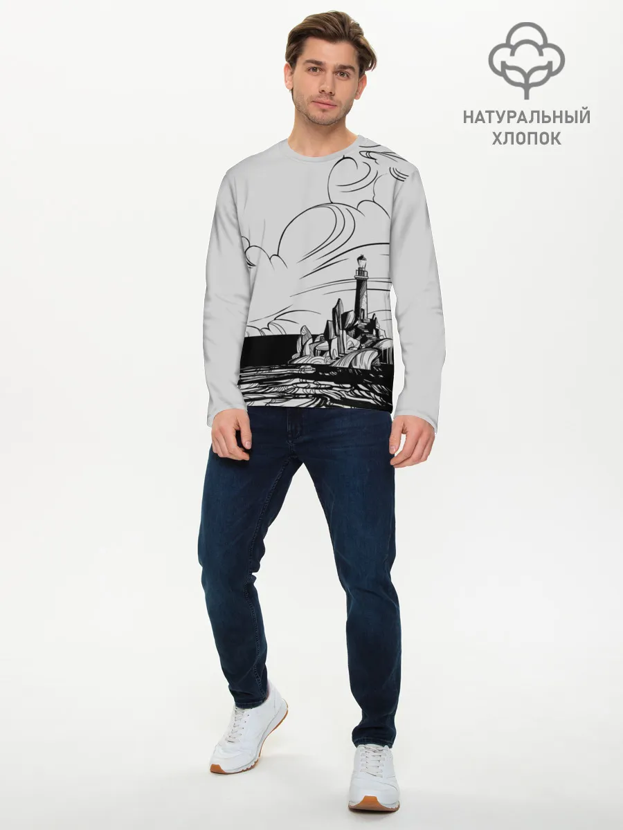 Мужской лонгслив базовый / Маяк