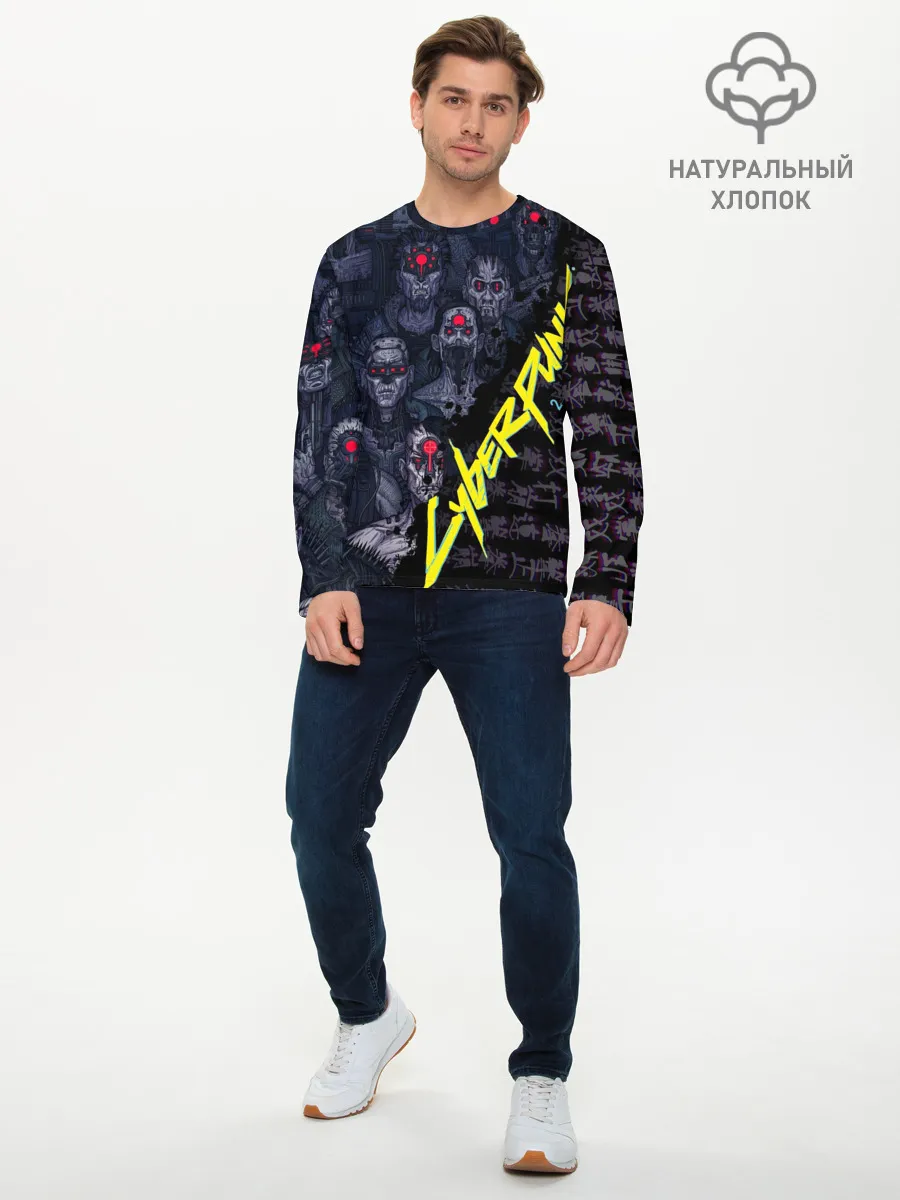 Мужской лонгслив базовый / Cyberpunk 2077