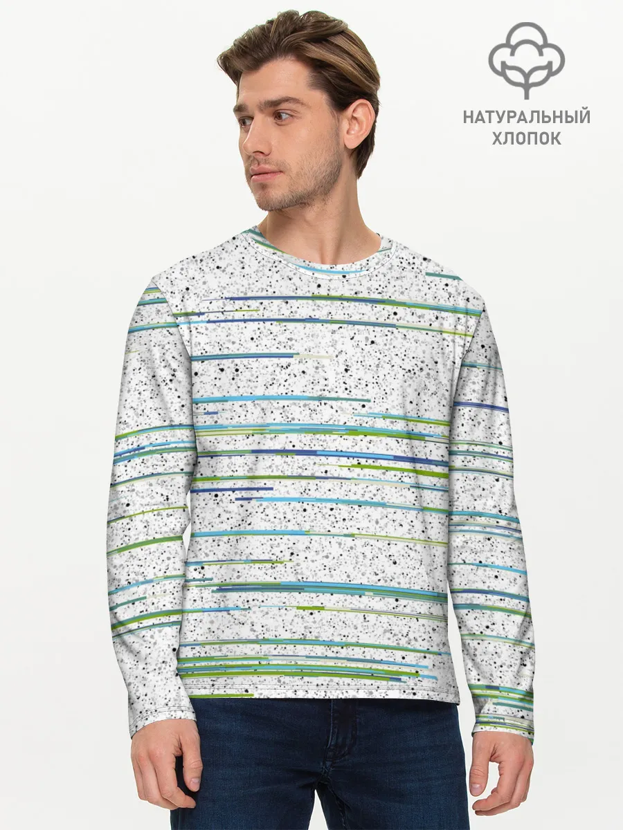 Мужской лонгслив базовый / Абстракция