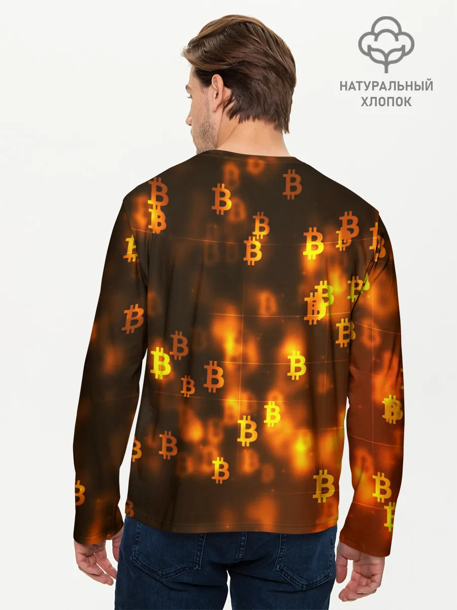 Мужской лонгслив базовый / BITCOIN KRYPTONATE