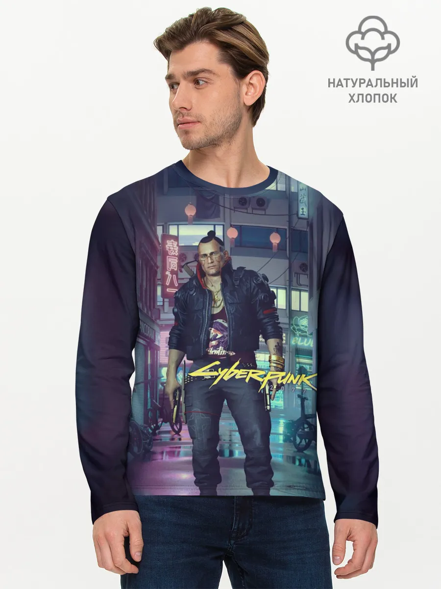 Мужской лонгслив базовый / Jackie Welles Cyberpunk