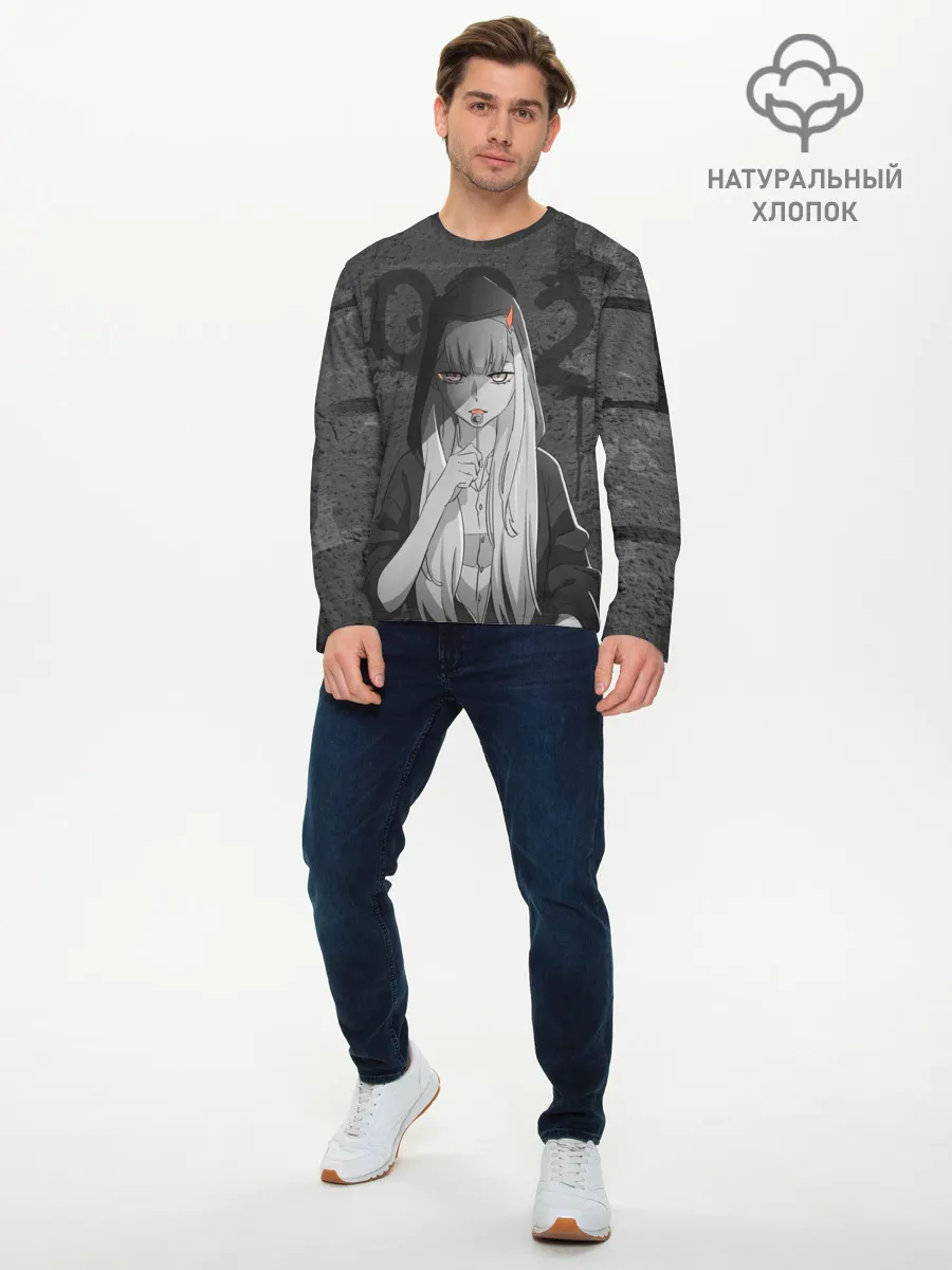 Мужской лонгслив базовый / Zero Two Меланхолия