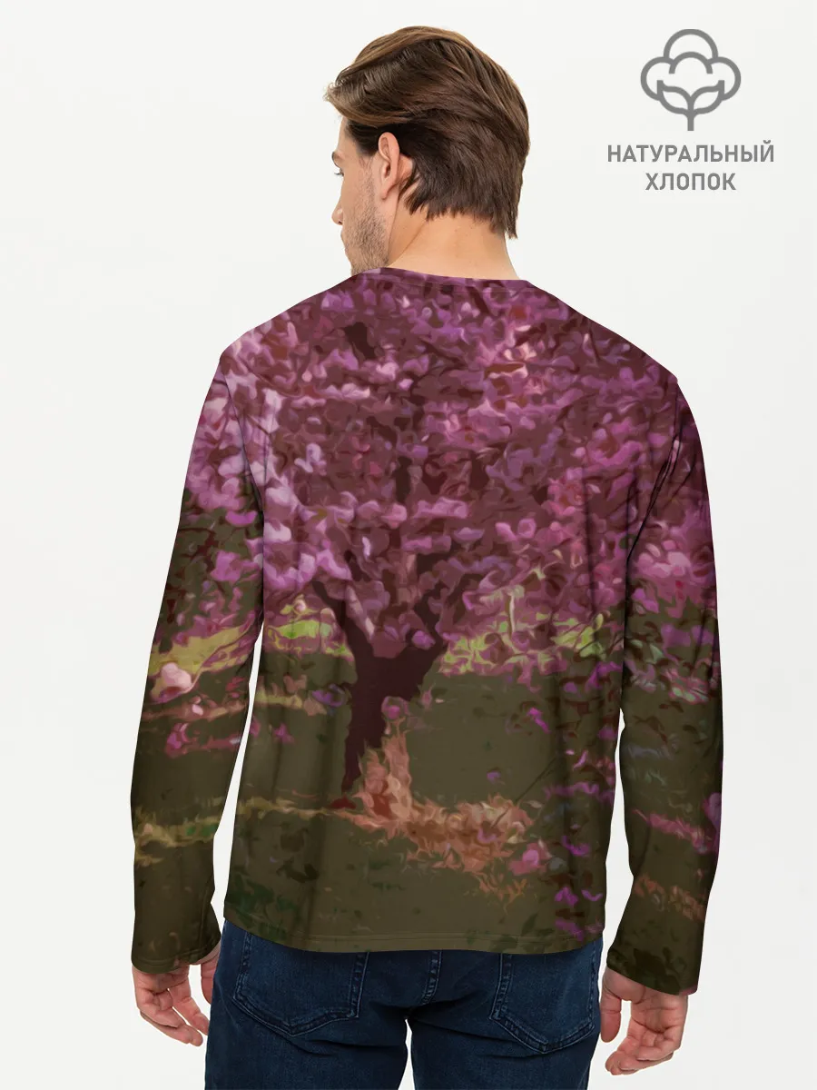 Мужской лонгслив базовый / Zero Two Сад сакуры