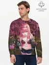Мужской лонгслив базовый / Zero Two Сад сакуры