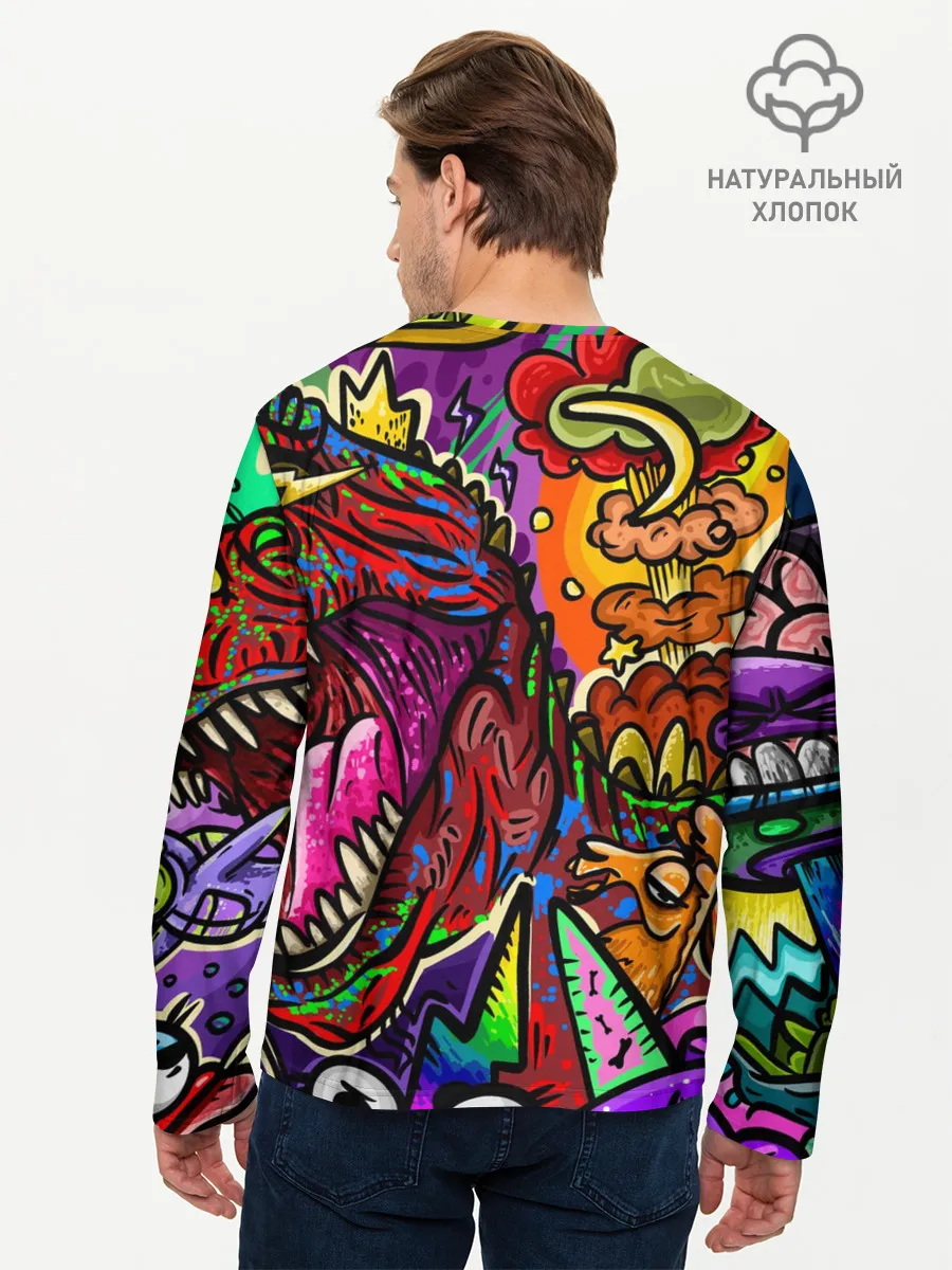 Мужской лонгслив базовый / Динозавр