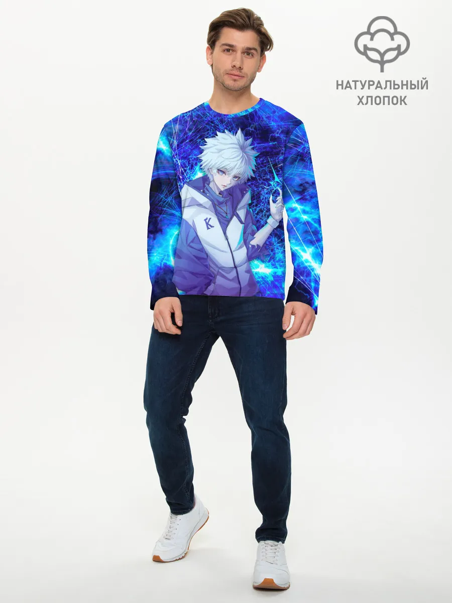 Мужской лонгслив базовый / Киллуа Золдик