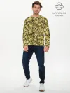 Мужской лонгслив базовый / Золотой камуфляж из роз